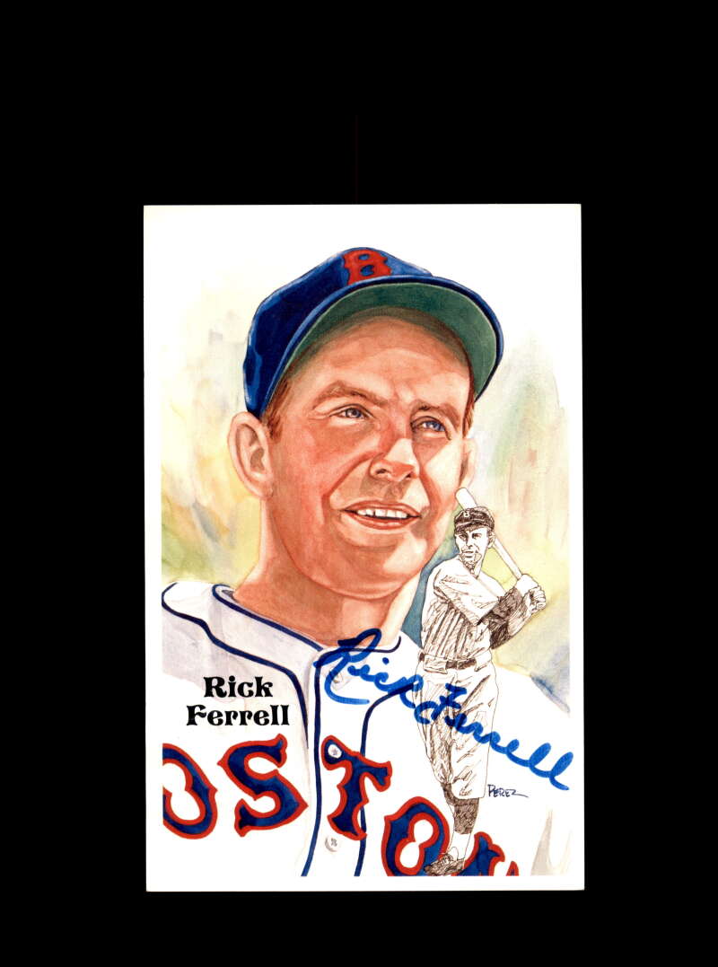 Rick Ferrell Hand Signed Perez Steele Postcard  Autograph