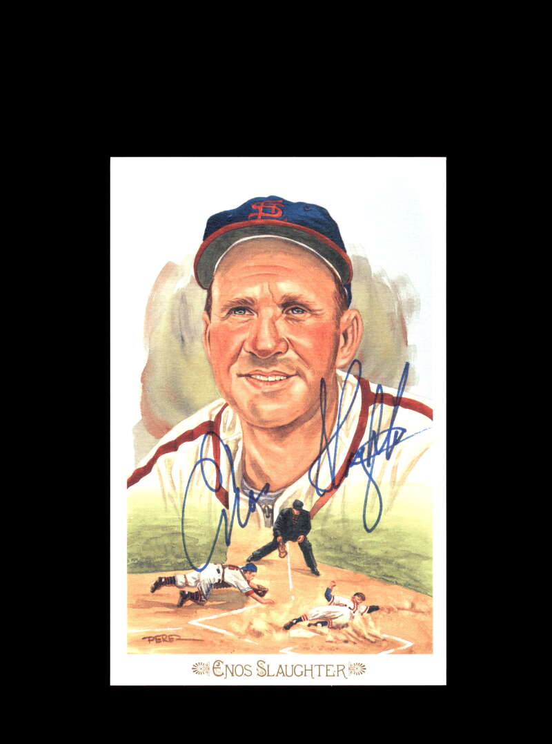Enos Slaughter Signed Perez Steele Celebration Postcard  Autograph