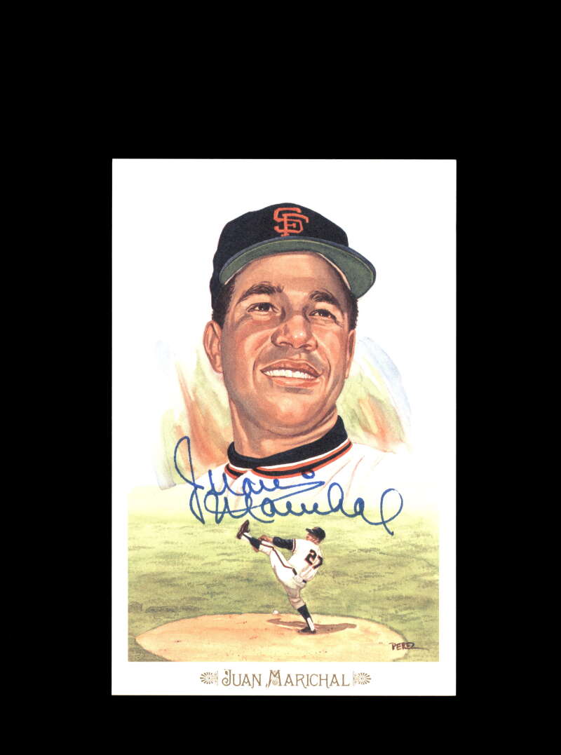 Juan Marichal Signed Perez Steele Celebration Postcard  Autograph