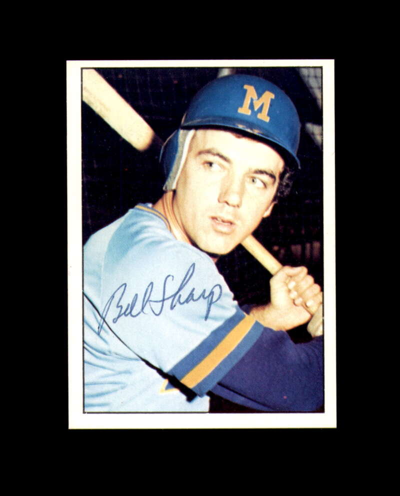 Bill Sharp Hand Signed 1975 SSPC Milwaukee Brewers Autograph