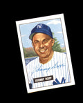 Johnny Hopp Hand Signed 1951 Bowman Reprint New York Yankees Autograph