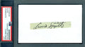 Ernie Smith PSA DNA Coa Signed Vintage 1935 Packers 3x5 Index Cut Autograph