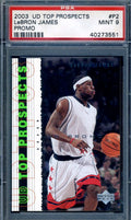 Lebron James Psa Mint 9 2003  UD Top Prospects Promo Rookie