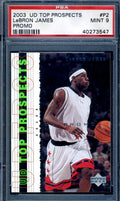 Lebron James Psa Mint 9 2003 04 Upper Deck Top Prospects Promo Rookie
