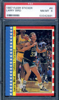 Larry Bird Psa Nm Mt 8 1987 Fleer Sticker
