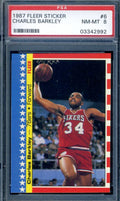 Charles Barkley Psa Nm Mt 8 1987 Fleer Sticker