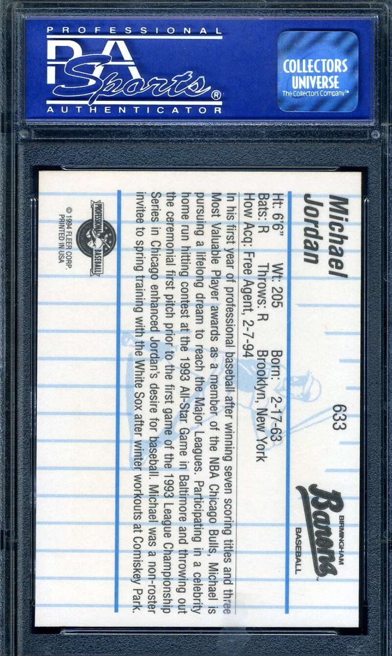 Michael Jordan Psa Mint 9 1994 Fleer ProCards
