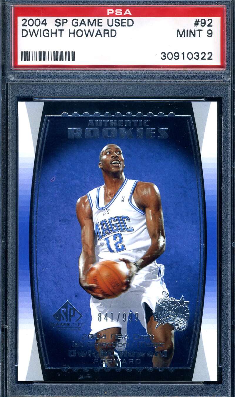 Dwight Howard Psa Mint 9 2004 SP Game Used Rookie /999