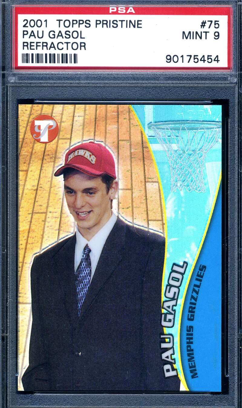 Pau Gasol Psa Mint 9 2001 Topps Pristine Refractor Rookie