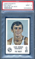 Pat Riley Psa Mint 9 1968 Jack In The Box Rookie