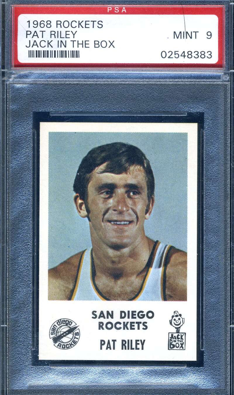 Pat Riley Psa Mint 9 1968 Jack In The Box Rookie