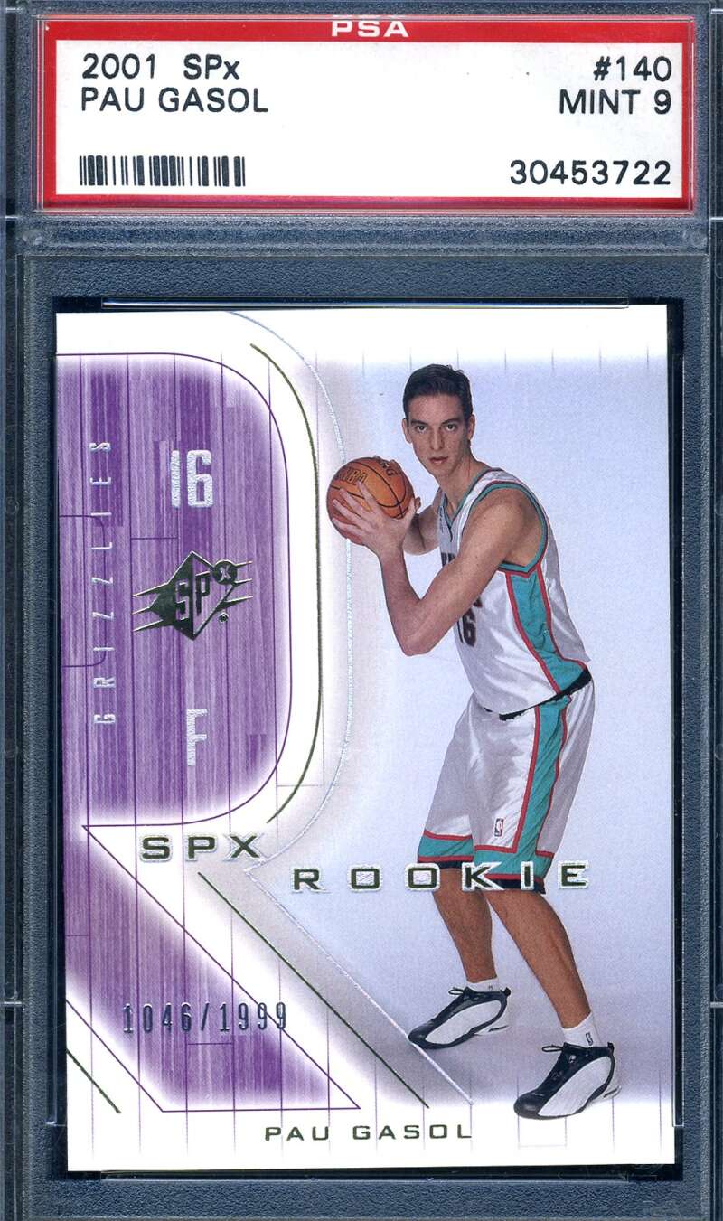 Pau Gasol Psa Mint 9 2001 SPX Rookie 3