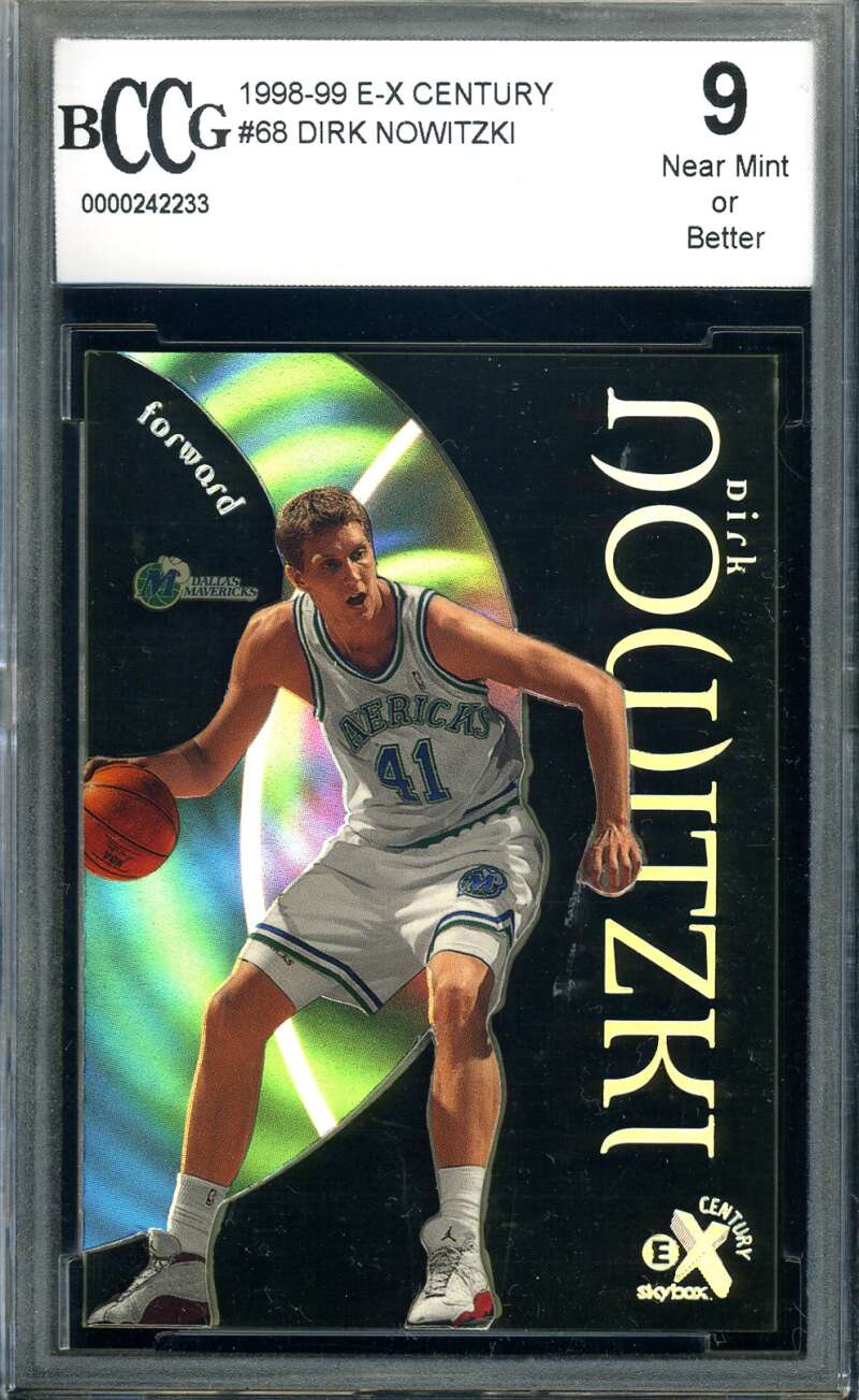Dirk Nowitzki Beckett BCCG 9 1998 E-X Century Rookie