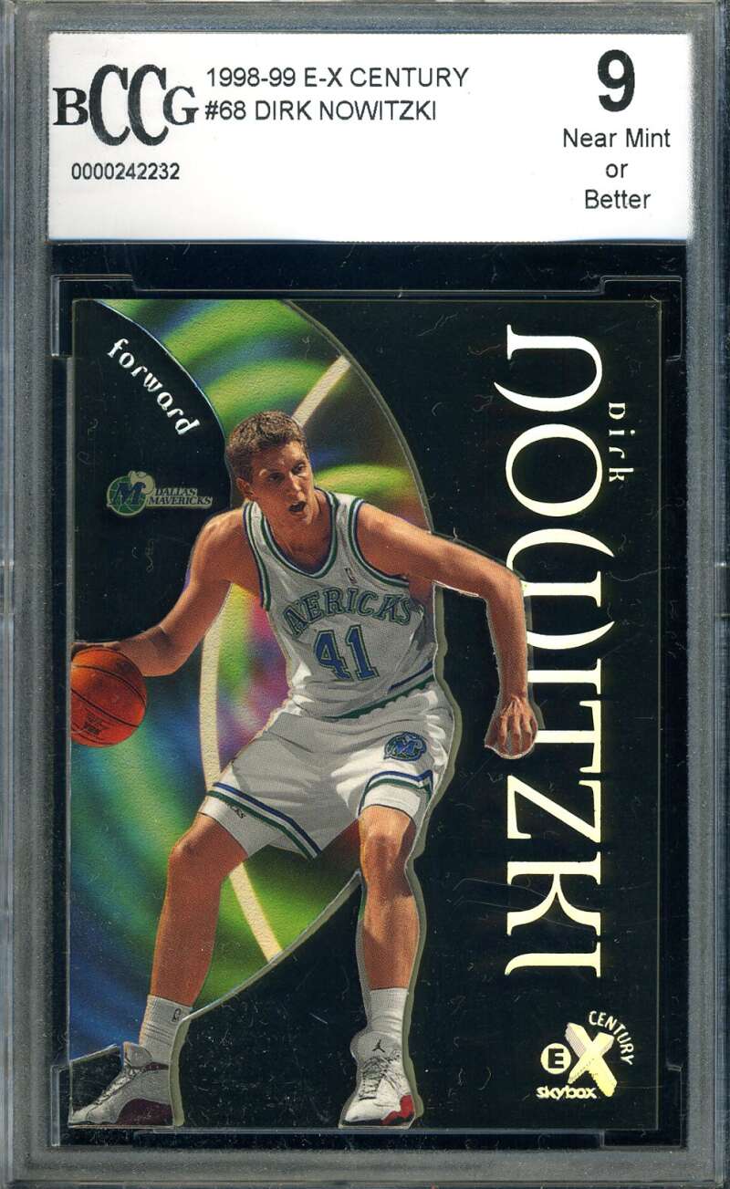 Dirk Nowitzki Beckett BCCG 9 1998 99 E-X Century Rookie