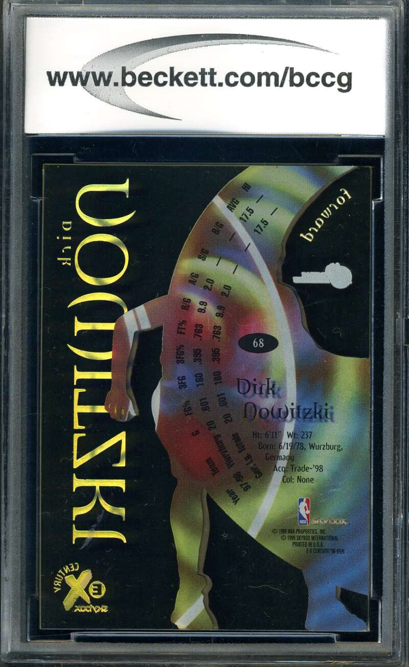Dirk Nowitzki Beckett BCCG 9 1998 99 E-X Century Rookie