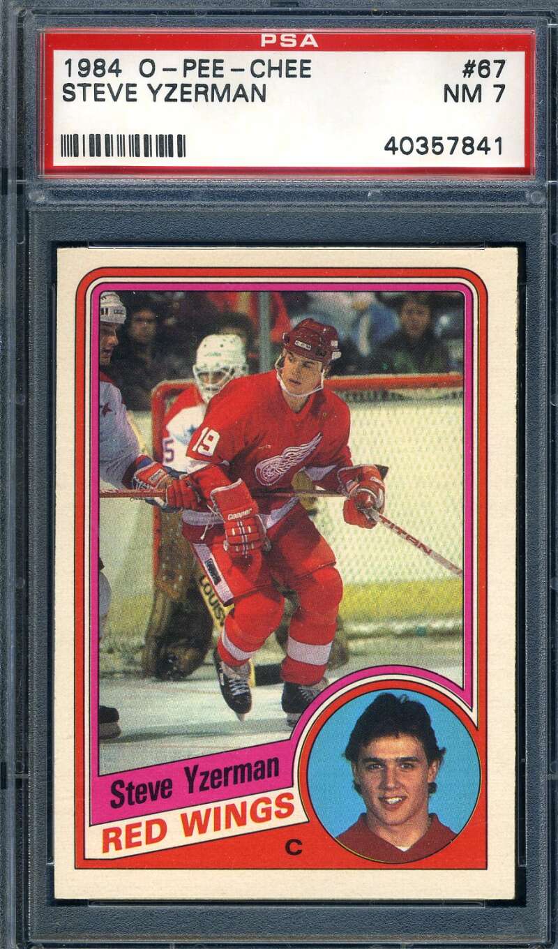 Steve Yzerman PSA NM 7 1984 OPC Rookie