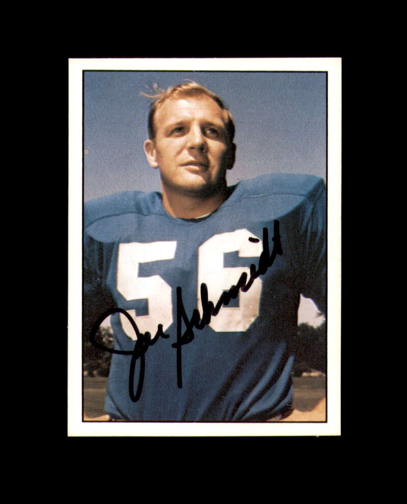Joe Schmidt Signed 1981 TCMA Greats Detroit Lions Autograph