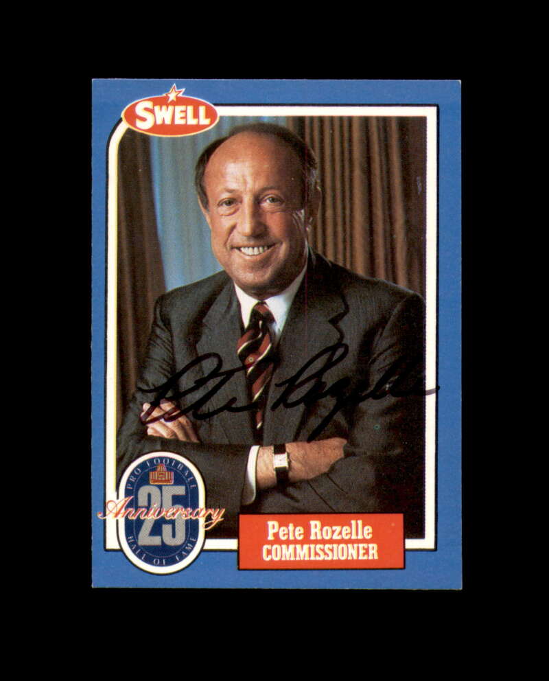 Pete Rozelle Hand Signed 1988 Swell Autograph