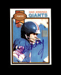 Dave Jennings Hand Signed 1979 Topps New York Giants Autograph