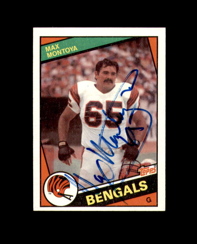 Max Montoya Hand Signed 1984 Topps Cincinnati Bengals Autograph
