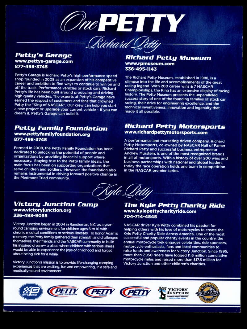 Richard Petty JSA Coa Signed 9x11 Photo Autograph
