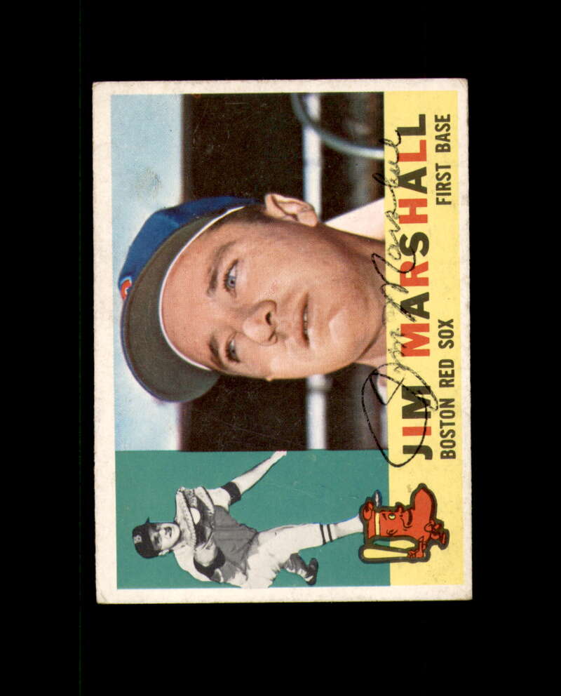 Jim Marshall Hand Signed 1960 Topps Boston Red Sox Autograph