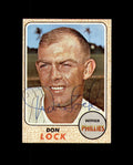 Don Lock Signed 1968 Topps Philadelphia Phillies Autograph