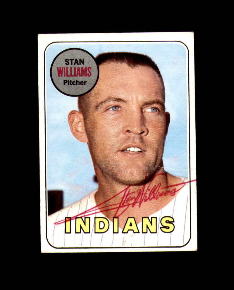 Stan Williams Hand Signed 1969 Topps Cleveland Indians Autograph