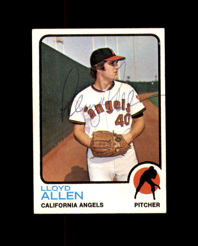 Lloyd Allen Signed 1973 Topps California Angels Autograph