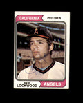 Skip Lockwood Hand Signed 1974 Topps California Angels Autograph