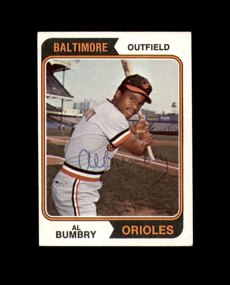 Al Bumbry Hand Signed 1974 Topps Baltimore Orioles Autographed
