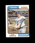 Tom Grieve Hand Signed 1974 Topps Texas Rangers Autographed