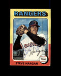 Steve Hargan Signed 1975 Topps Texas Rangers Autographed