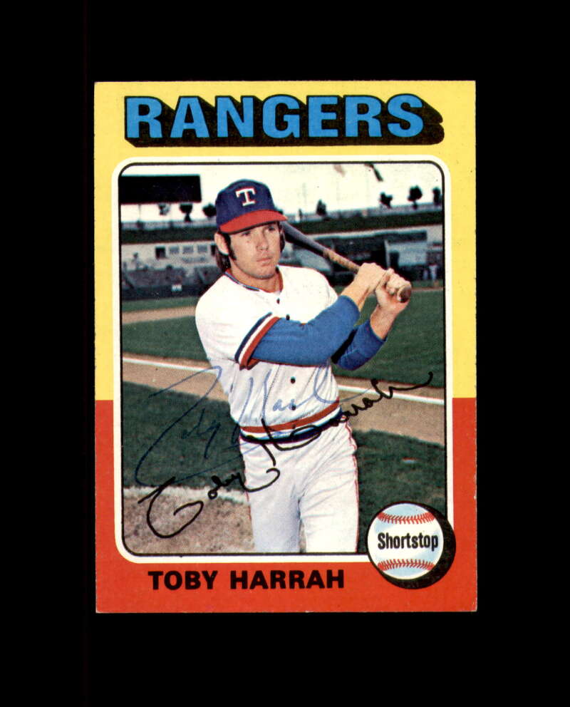Toby Harrah Signed 1975 Topps Texas Rangers Autograph