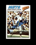 Jon Matlack Hand Signed 1977 Topps New York Mets Autograph