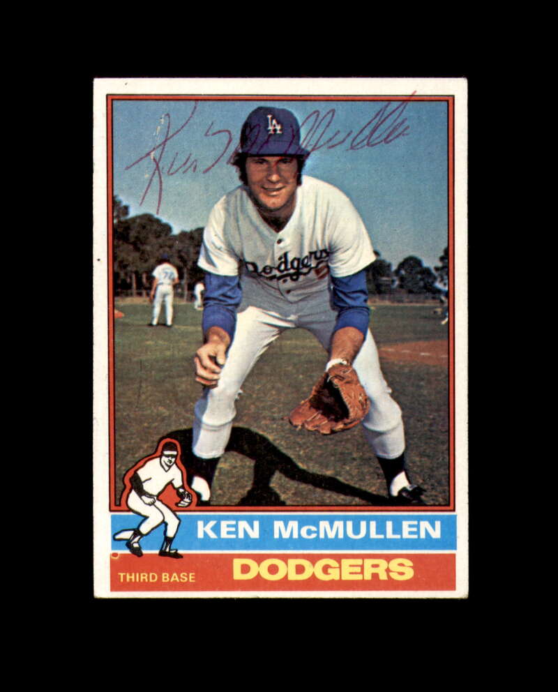 Ken McMullen Signed 1976 Topps Los Angeles Dodgers Autograph
