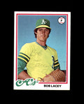 Bob Lacey Hand Signed 1978 Topps Oakland Athletics Autograph