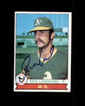 Rick Langford Hand Signed 1979 Topps Oakland Athletics Autograph