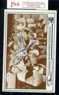 Hal Newhouser Trucks Houtteman JSA Coa Signed Postcard Autograph