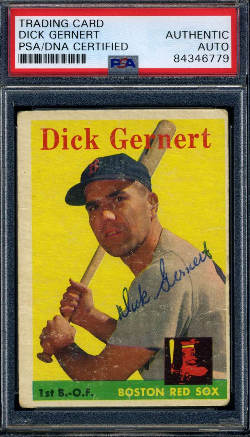 Dick Gernert PSA DNA Coa Signed 1958 Topps Autograph