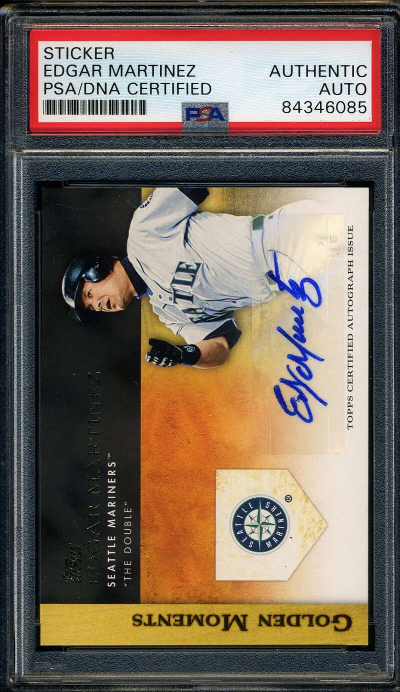 Edgar Martinez PSA DNA Coa Signed 2012 Topps Golden Moments Autograph