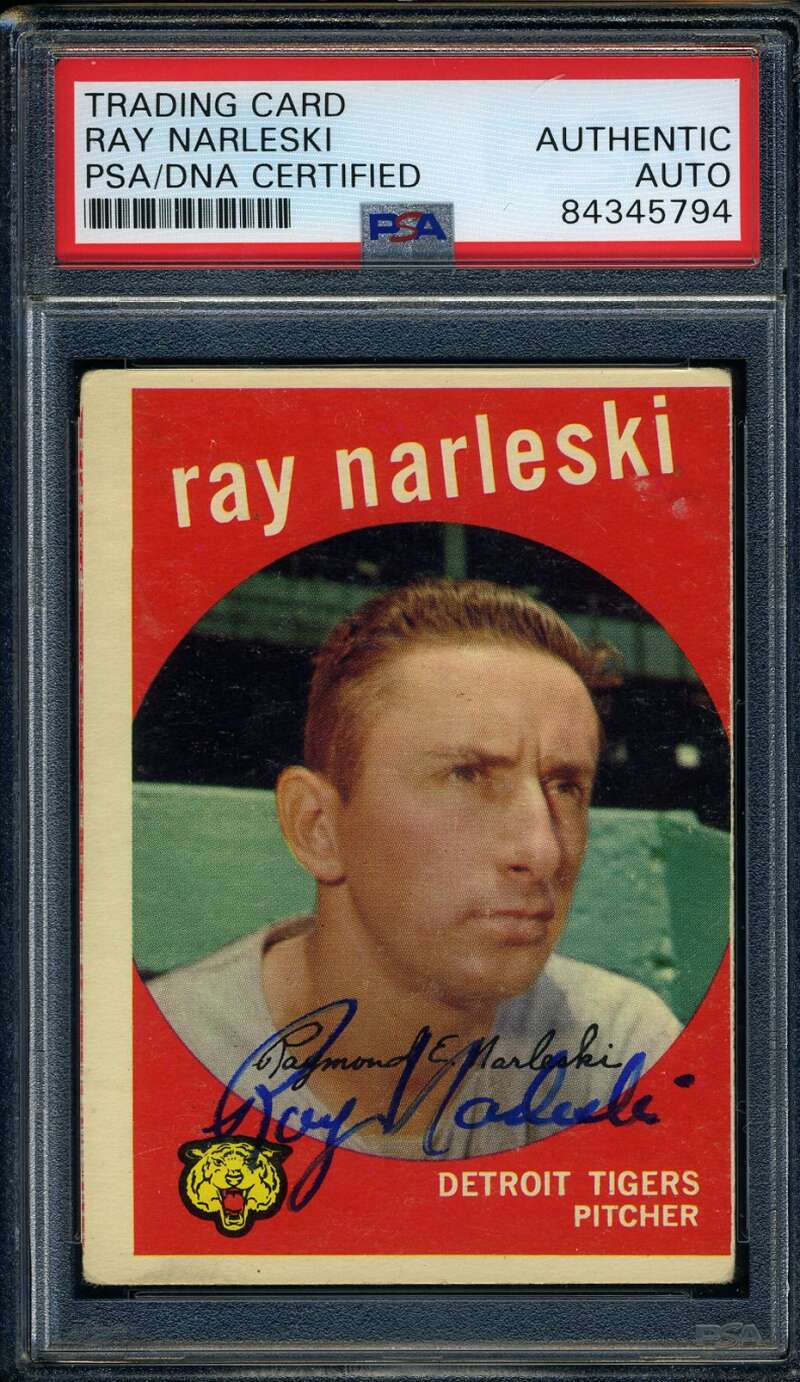 Ray Narleski PSA DNA Coa Signed 1959 Topps Autograph