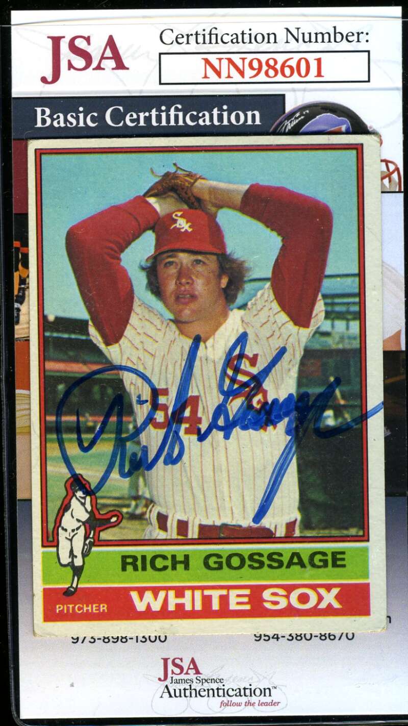 Rich Gossage JSA Coa Autograph 1976 Topps Hand Signed