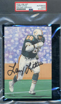 Larry Little PSA DNA Slabbed Signed Goal Line Art Card Autograph