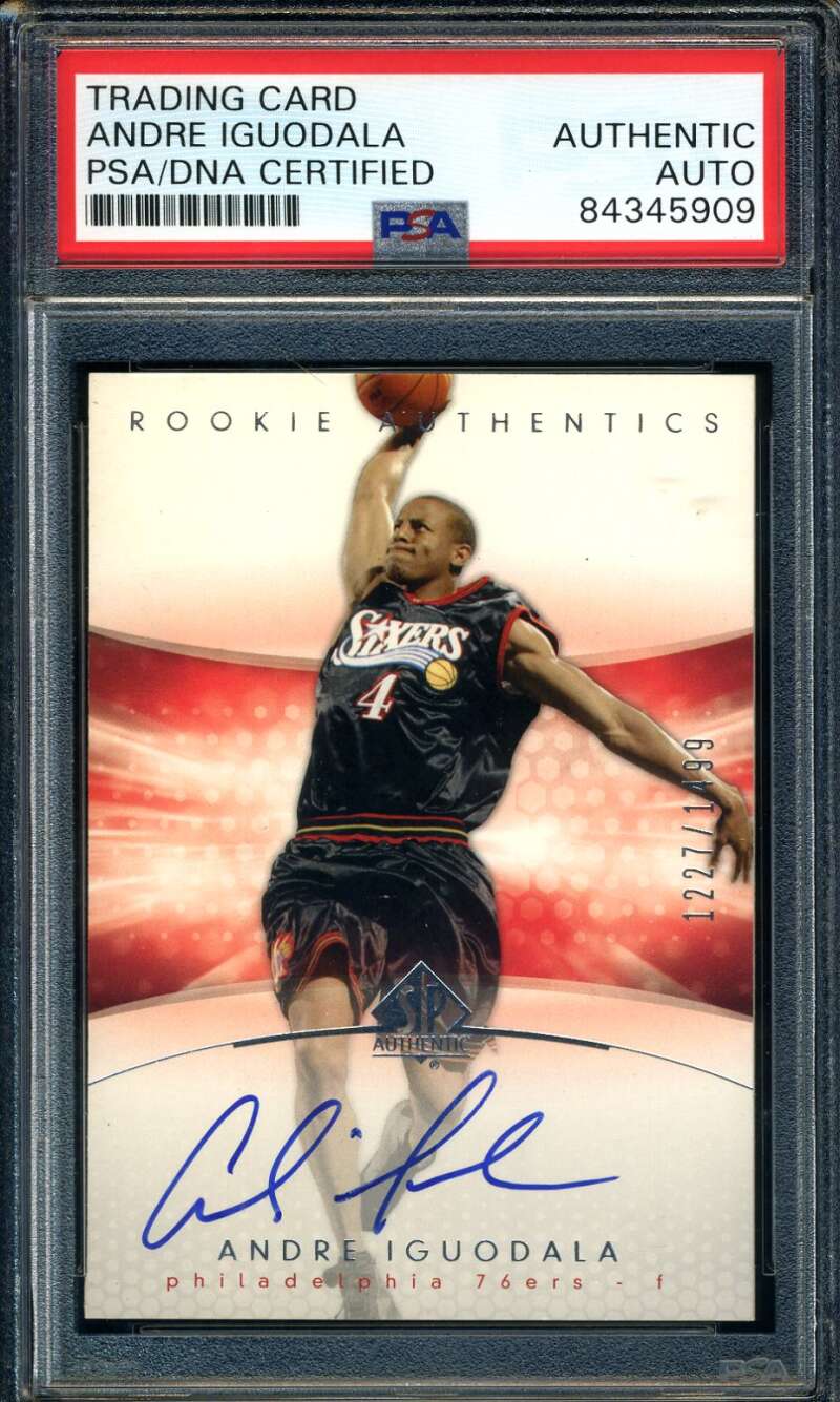 Andre Iguodala PSA DNA Signed 2004 SP Rookie 1227/1499 Autograph