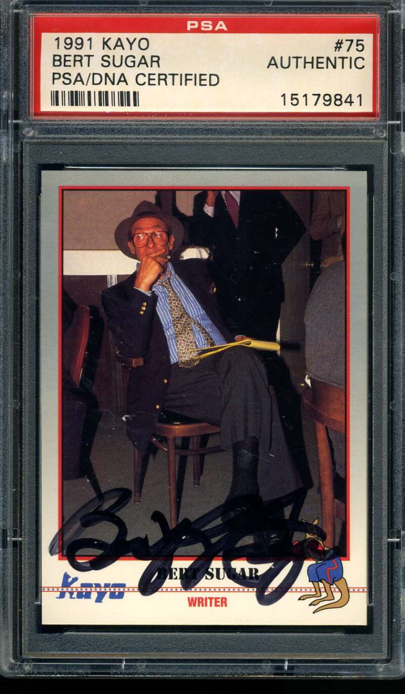 Bert Sugar PSA DNA Signed 1991 Kayo Boxing Autograph