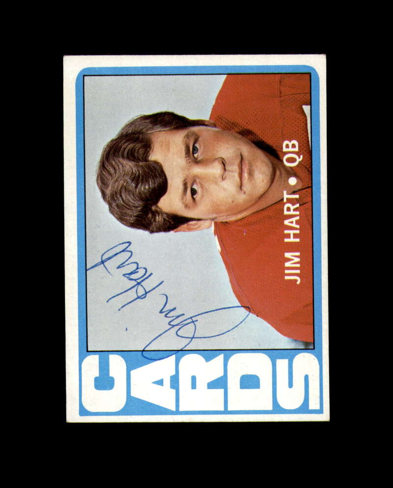 Jim Hart Hand Signed 1972 Topps St. Louis Cardinals Autograph