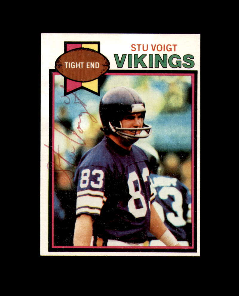 Stu Voigt Hand Signed 1979 Topps Minnesota Vikings Autograph
