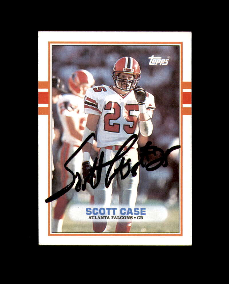 Scott Case Hand Signed 1989 Topps Atlanta Flacons Autograph