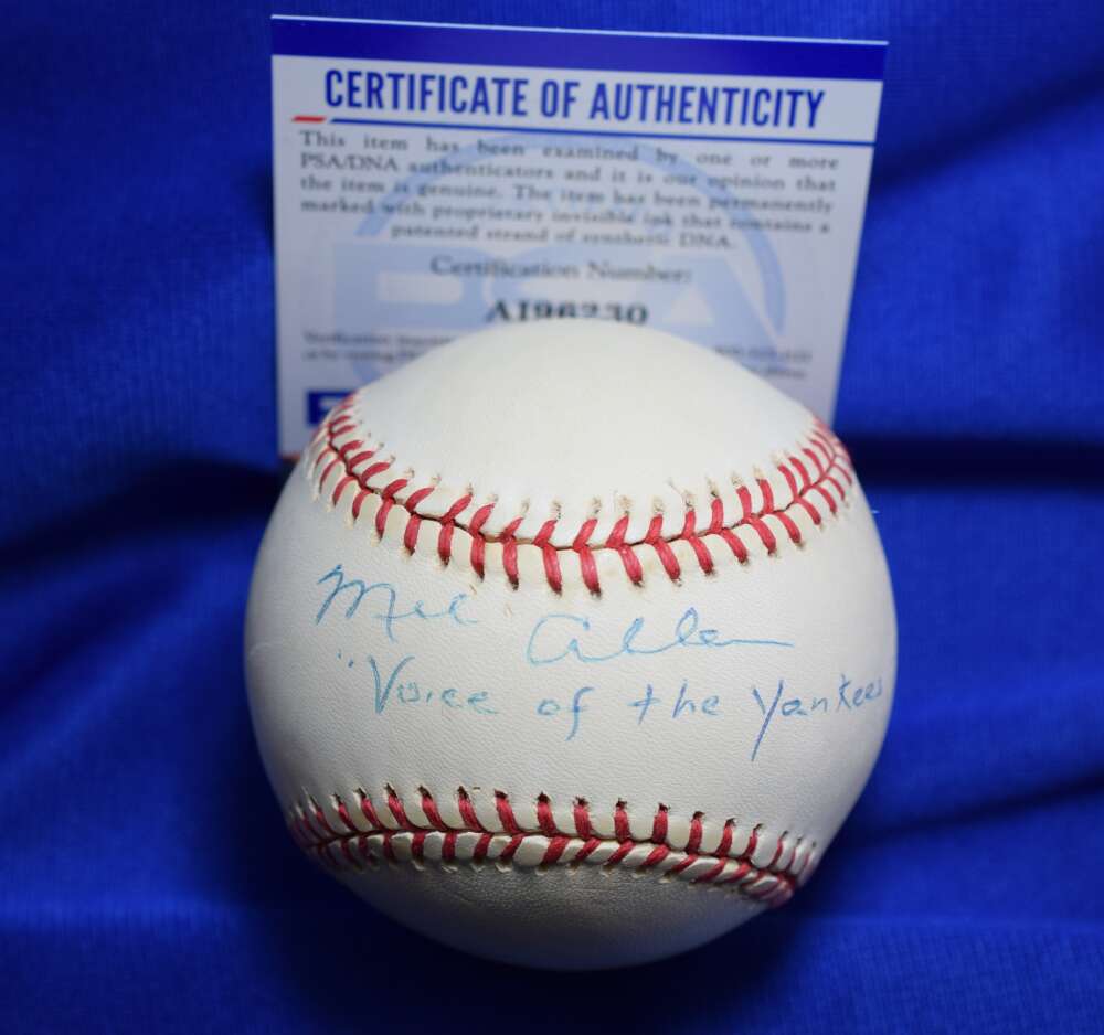 Mel Allen Voice Of The Yankees PSA DNA Autograph American League Signed Baseball